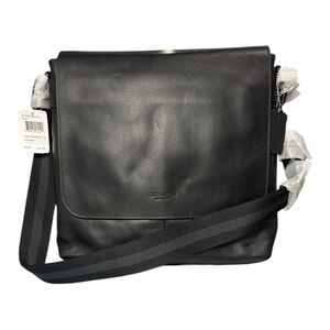 NWT Coach Black Charles Small Messenger Leather Crossbody Bag Handbag F72362